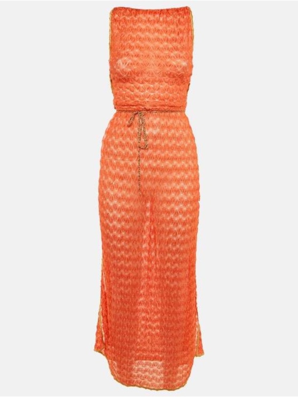 Missoni Mare Orange Knit Cover-Up Maxi Dress